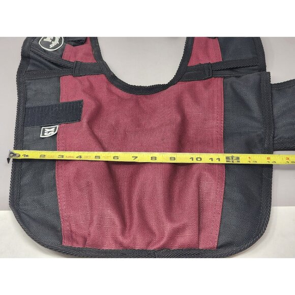 Badger Tuff XS Dog Coat Jacket Burgundy & Black Adjustable Buckle & Belly Strap - Picture 4 of 10